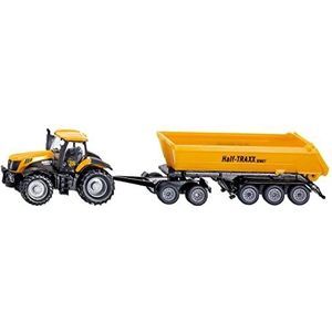 siku 1858, JCB Tractor with Dolly and Tipping Trailer, 1:87, Metal/Plastic, Yellow, Removable tipper body
