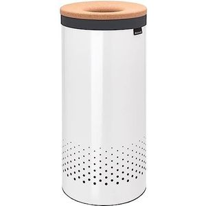 Brabantia Wasmand - met Deksel - 35 l - White / Kurken deksel