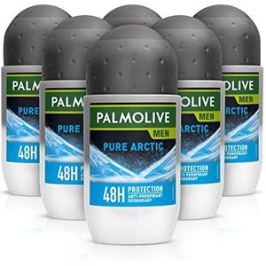 Palmolive Deodorant Roll-On Sexpack, For Men Pure Arctic Anti-Perspirant Zonder Alcohol, 50 ml in verpakking van 6