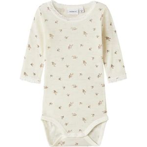 Name It Dames Nbfwang Wool Needle Ls Body Noos, Sneeuwwit, Numeric_74, wit (snow white), numeric_74