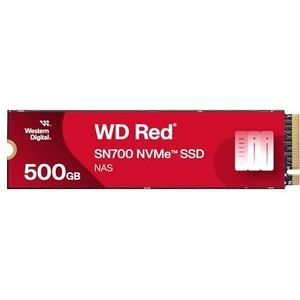 WD Red SN700 500GB NVMe SSD for NAS devices, with robust system responsiveness and exceptional I/O performance