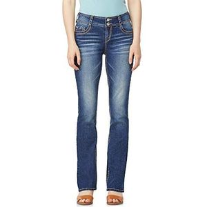 WallFlower Luscious Curvy Bootcut jeans voor dames, Twinkle, 15 Short