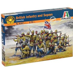 ITALERI 6187S - 1:72 British Infantry and Sepoys, modelbouw, bouwpakket, staande modelbouw, knutselen, hobby, lijmen, plastic bouwset, detailgetrouw