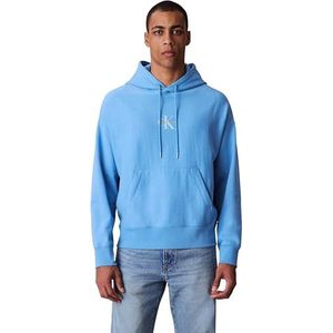 Calvin Klein Jeans Heren PRMM TRRY MCR MNLG H LV04RC281G sweatshirts, groen (Blue Steam), XS, Groen (Blauwe Stoom), XS