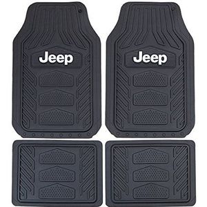 Plasticolor 001668R01 4st JEEP Weather Pro Heavy Duty Rubber Vloermatten Set, Zwart