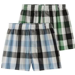 s.Oliver - Boxershorts - Blauw geruit en Groen geruit - Set van 2 - XXL