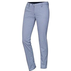 BP 1734-930 chino broek voor dames, 56% polyester, 41% katoen, 3% elastolefine blauw-wit pepita, maat 4n