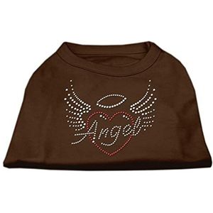 Mirage Angel Hart Strass Hond Shirt, XX-Large, Bruin