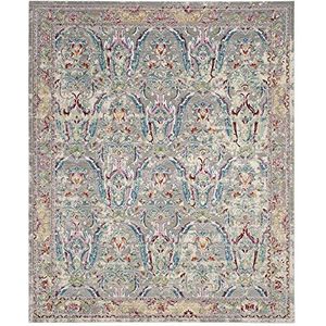 Safavieh Vintage Grace tapijt geïnspireerd, polyester, grijs/lichtblauw, 68 x 243 x 0,6350000000000 cm