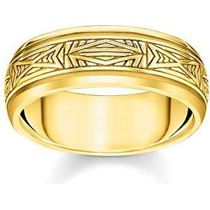 Thomas Sabo Unisex ring Ornamenten, goud 925 Sterling Zilver, 18K geel goud Plating TR2277-413-39, 50, Zilver