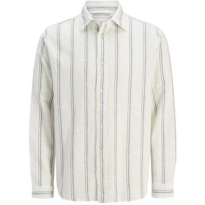 JACK & JONES Heren Jprccregent Dobby L/S Shirt, Chambray Blue, XS