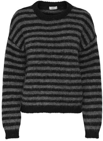 JDY - JDYZOEY - Trui - Grijs Gemêleerd/Zwart