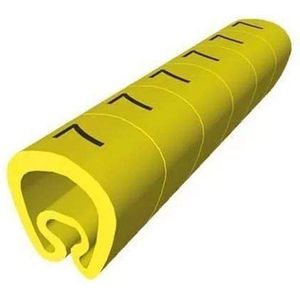 Unex 1812-M PVC-borden, voorgesneden, voor 4 mm tot 8 mm kabel, geel, M, 1000 stuks