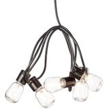 Konstsmide LED Festoen Lichten Buitenverlichting Pigmy Style Shape Bollen/Buiten (IP44) / 20 Heldere Lampen / 40 Amber White Diodes/Zwarte Kabel Tuin String Lights