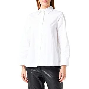 Seidensticker - Damesblouse - Wit - Katoen Polyamide Elastaan