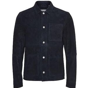 Casual Friday Heren Laust Suede Shacket Jacket Cas, 193923/Navy Blazer, XXL