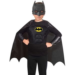 Ciao -Batman Original DC Comics verkleedset (eenheidsmaat kinderen 5-12 jaar): masker, cape, koord, armbanden kostuums, kleur zwart, 20092