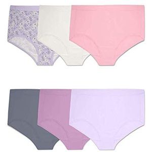 Fruit of the Loom Hoog gesneden melange ondergoed (verpakking van 10 stuks) dames, Slip - microvezel - gesorteerd, 11