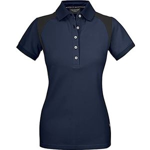 Texstar PSW7 dames stretch pikee hemd met drie knopen, maat 2XL, marine