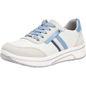 ARA Sapporo Sneakers voor dames, Pebble, Nebbia, Cool Blue, 37,5 EU breed, Pebble Nebbia Cool Blue, 37.5 EU Breed