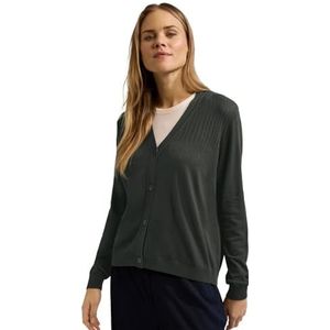 Cecil Gebreid vest voor dames van mesh, groen, XS