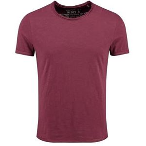 Key Largo - Shirt - Wijnrood - Kwartmouw - Normale Pasvorm