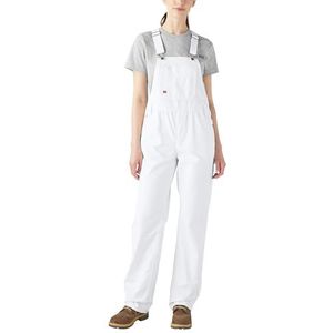 Dickies Dames Bib Relaxed Straight Overalls, Wit, M