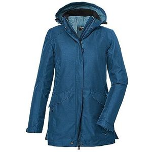 killtec Dames 3-in-1 outdoorjas/functioneel jack met afritsbare capuchon en inritsbaar gewatteerd jack KOW 17 WMN JCKT, dark blue 46, 39700-000