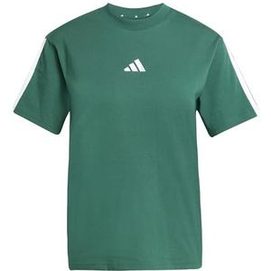 ADIDAS - Essentials Slim 3-Stripes - T-shirt - Groen - Katoen