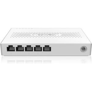 Tenda 2,5 Gbit Switch 5-poorts netwerkverdeler LAN (plug-and-play, onbeheerd, zonder ventilator, ideaal voor 2,5G NAS, server, wifi 6/7 AP, gaming-pc) (SE105)
