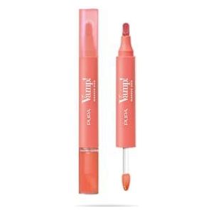 Pupa Vamp! Marker Duo lippenstift + lipgloss met hyaluronzuur – 3-in-1 voor definiëren, vullen en kleuren, lipcontouring – verkrijgbaar in 9 kleurvarianten (008 Orange Sorbet)