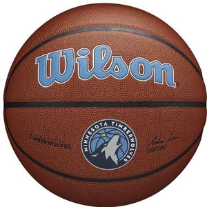 Wilson Basketbal, Team Alliance Model, MINNESOTA TIMBERWOLVES, Binnen/buiten, Gemengd leer, Maat: 7