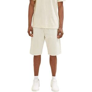 TOM TAILOR Heren 1036301 Bermuda Jeans Shorts, 10332-Off White, 28, 10332 - Off White, 28