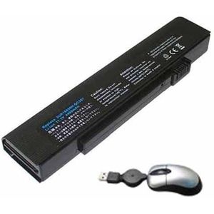 amsahr C200-05 vervangende batterij voor Acer C200, C203ETCi, C204Tmi, C210, C213Tmi, C215TMi - Omvat mini optische muis zwart