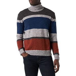 Sisley Mens L/S 103RT1013 Sweater, Multicolor Striped 901, S