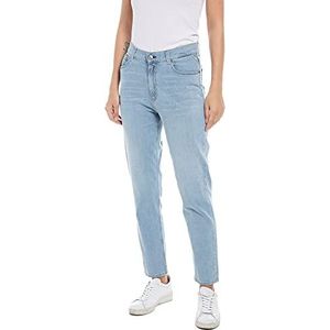 Replay Kiley Jeans voor dames, straight-fit van comfort denim, 010 Blue, 25W x 32L