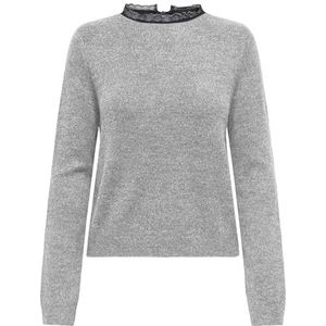 Onltammy - Gebreide Pullover - O-hals - Lange Mouwen - Kanten Detail