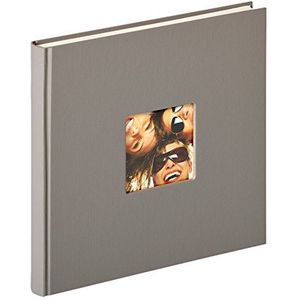 walther design fotoalbum grijs 26 x 25 cm met omslaguitsparing, Fun FA-205-X