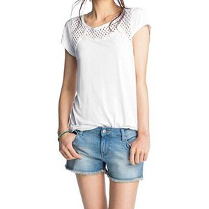 ESPRIT dames T-shirt met gehaakte kant, effen