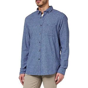 camel active Heren 409119/8S59 Hemd, Night Blue, M