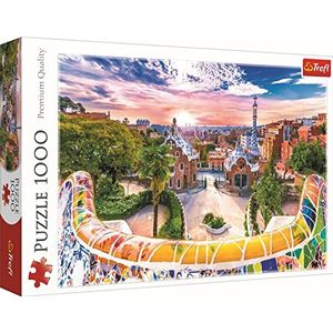 Trefl - Zonsondergang boven Barcelona, ​​​​Spanje - Puzzel 1000 stukjes - Stedelijk Landschap, doe-het-zelf Legpuzzel, Creatief Amusement, Plezier, Klassieke Puzzels voor Volwassenen en Kinderen 12+