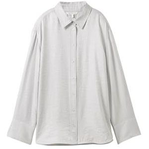 Tom Tailor - 37021 - Damesblouse - Zilvergrijs - Lange Mouwen