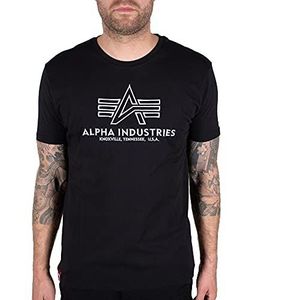 Alpha Industries Basic T Geborduurd T-shirt voor Mannen Black/White