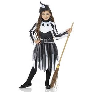 Karnival Kostuums 84583 Halloween Stripy Heks Kostuum, Meisjes, Zwart & Wit, XX-Large
