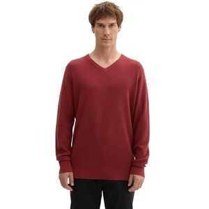 TOM TAILOR heren trui, 35676 - bordeauxrood melange, XXL