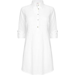 Joe Browns Dames Longline Pintuck Tab Sleeve Shirt, Wit, 10, Wit, 36