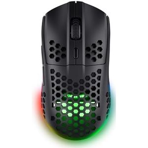 Trust Gaming GXT 929 Helox Ultralichte Draadloze Gaming Muis 75g, Batterijduur 80h, 2.4 GHz Micro-USB, Aanpasbare DPI 800-4800, LED Oplaadbare Gaming Mouse voor PC Computer Laptop - Zwart