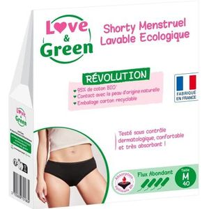 LG Shorty Menstrual, wasbaar, milieuvriendelijk, maat M