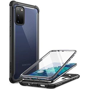 i-Blason Transparant hoesje voor de Samsung Galaxy S20 FE (6,5 inch) 5G, telefoonhoes voor bumper case, robuuste beschermhoes met displaybescherming 2020, zwart