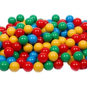 MISIOO Ballen voor ballenbad, 300 stuks, meerkleurig ballenbad, ballen Ø 6 cm, plastic ballen gemaakt van 100% LDPE, speelgoed baby, rood, groen, blauw, geel